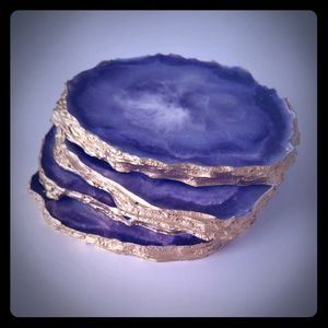 Resin geode coasters 4pk